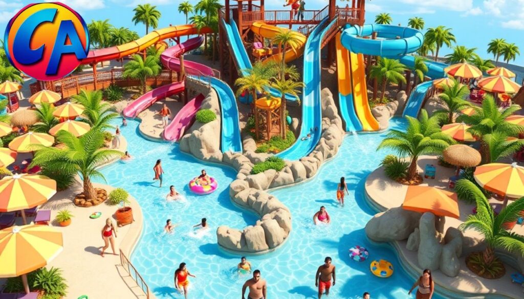 Adventure-Filled Water Park Captions 