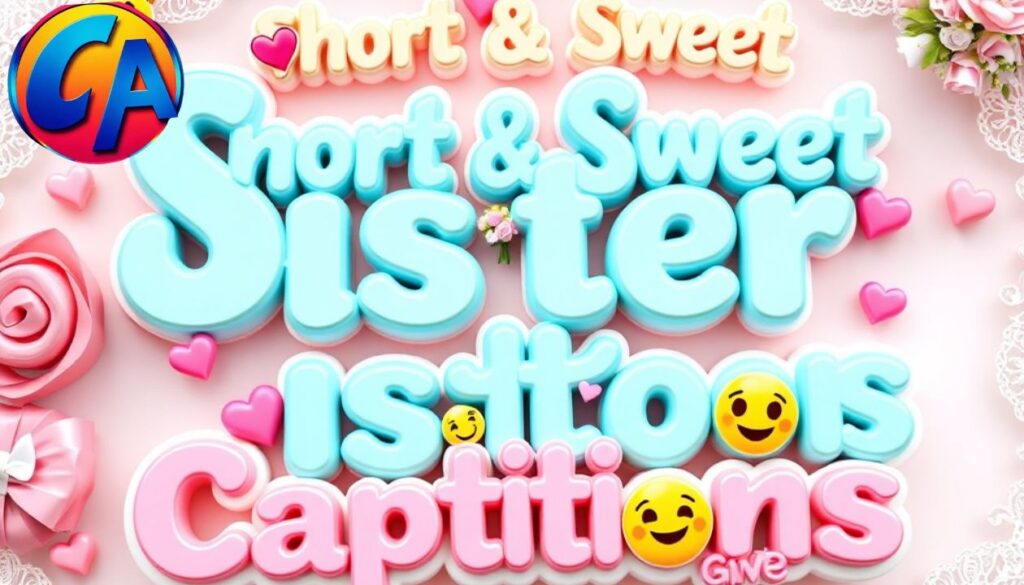 Short & Sweet Sister Wedding Captions with Emojis 