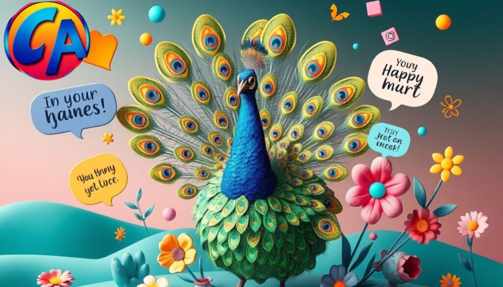 Artistic Peacock Expressions For Your Profile
