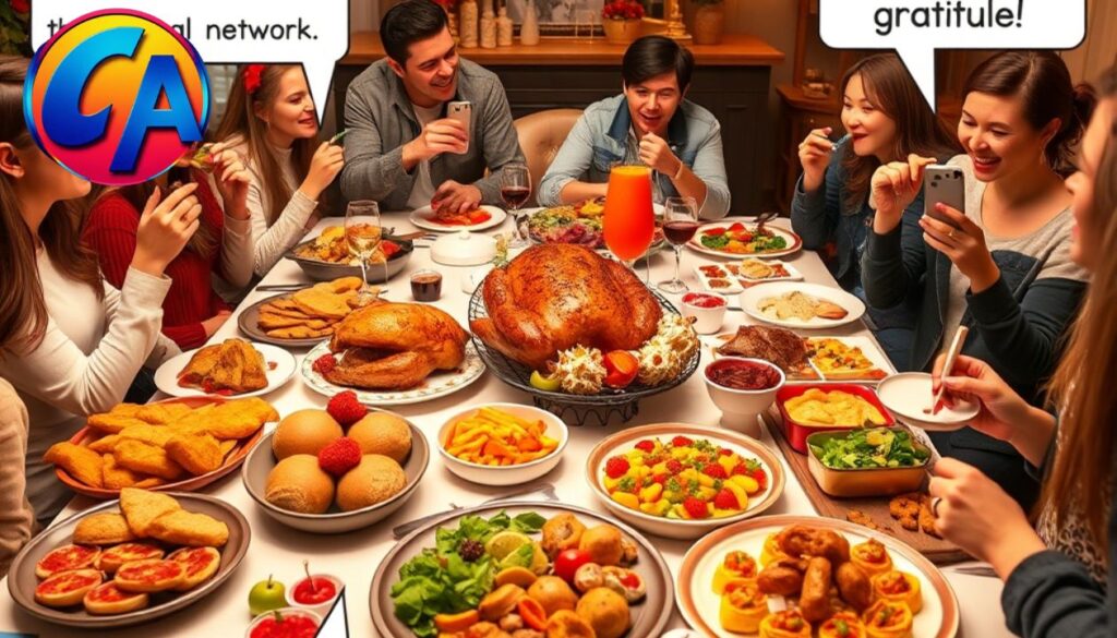 Friendsgiving Captions for Foodies